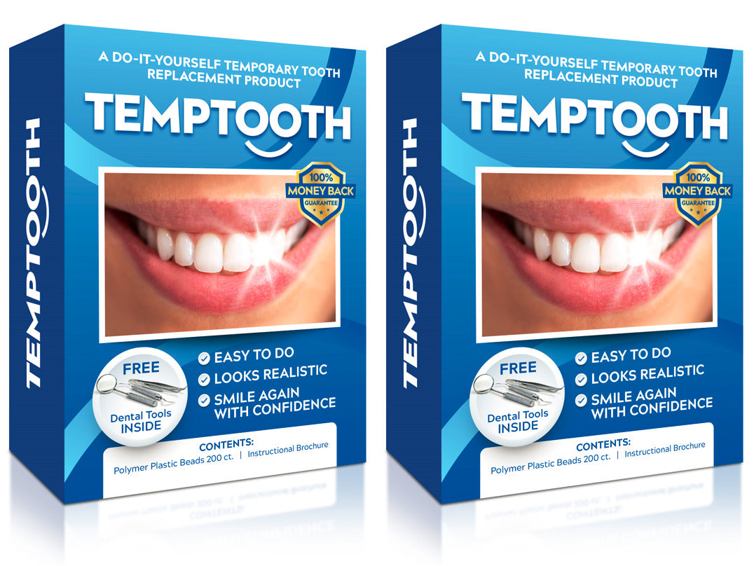 Temptooth #1 Seller Trusted Patented Temporary Tooth Replacement Product -  with Free Dental Tools - Authentic Scent
