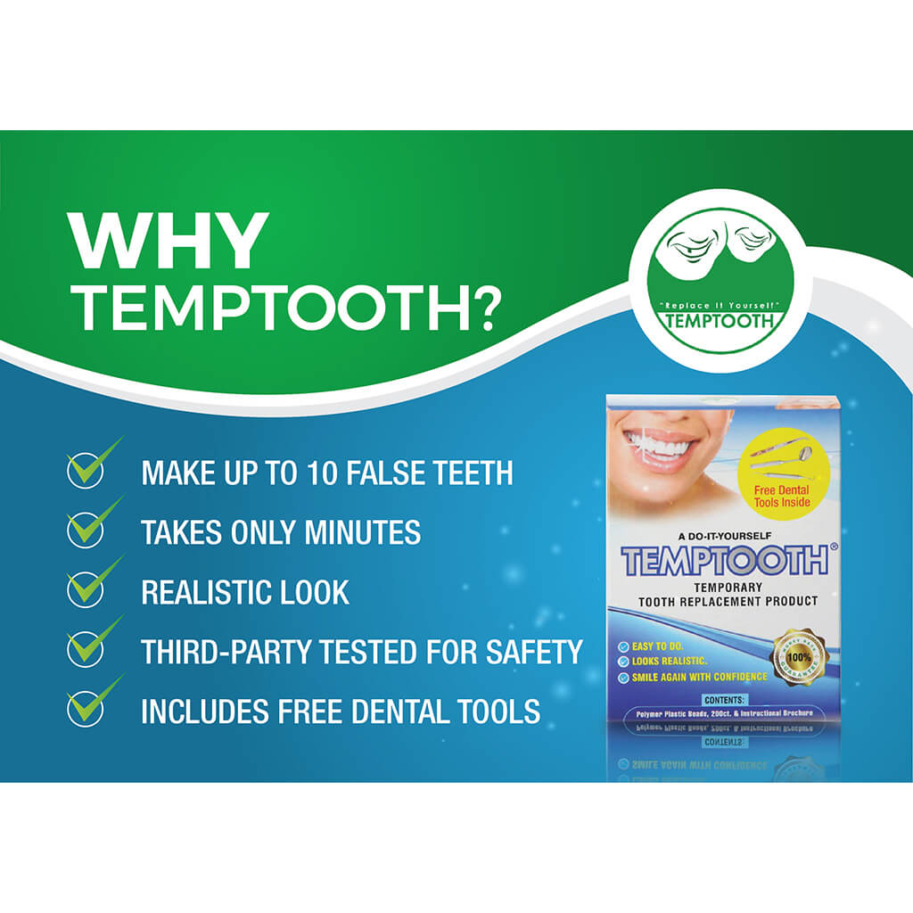 Temptooth™ #1 Temporary Tooth Replacement (Lowest Price Guaranteed)