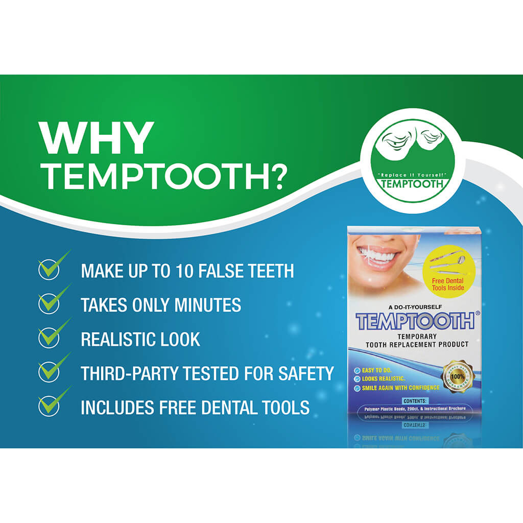 Diy Missing Tooth Temporary Replacement Teeth Repair False Temp Tooth